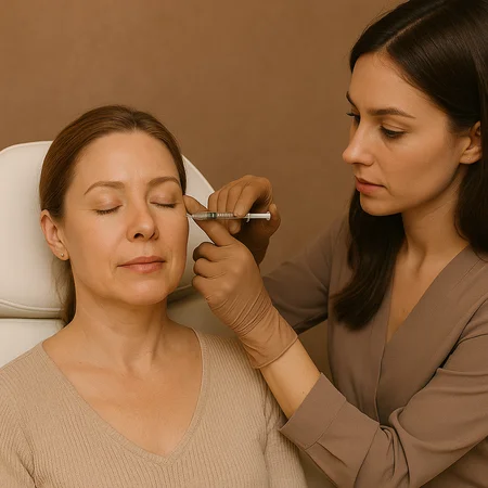 Injectables Precise under-eye filler placement using a cannula technique. photo